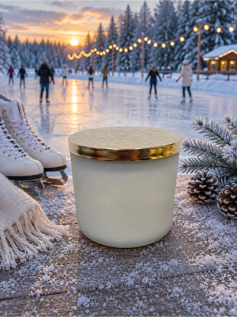 White Barn Frozen Lake 3-Wick Candle 14.5 oz NWT